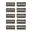 10Pcs Black Rubber Replacement Keeper Loops Watch Band Strap End Holder 22mm