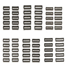 10Pcs Black Rubber Replacement Keeper Loops Watch Band Strap End Holder 22mm