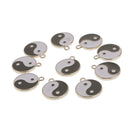 10 Pcs Round Circle Traditional Chinese Eight Diagrams Jewelry Makings DIY