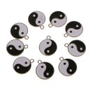 10 Pcs Round Circle Traditional Chinese Eight Diagrams Jewelry Makings DIY