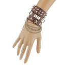 Men Accessories Hand Chain Korean Style Retro Brown Bangle Bracelet Jewelry