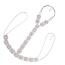 Punk Crystal Exaggerated Long Body Chain Statement Women Necklace Silver for Party Gifts