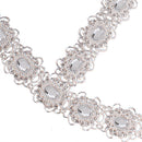 Punk Crystal Exaggerated Long Body Chain Statement Women Necklace Silver for Party Gifts