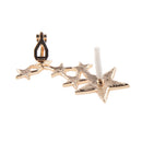 1pc Fashion Shiny Crystal Women Stars Right Ear Clip Clamp Earrings Ear Cuff for Women Gold