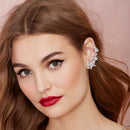 1pc Fashion Shiny Crystal Women Stars Right Ear Clip Clamp Earrings Ear Cuff for Girls Silver