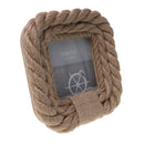 4 inch Rustic Nautical Burlap Rope Wooden Photo Picture Frame Home Decoration