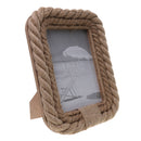 Nautical Hemp Rope Edged Wooden Photo Picture Frame Home Stand Decoration