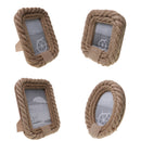 Nautical Hemp Rope Edged Wooden Photo Picture Frame Home Stand Decoration