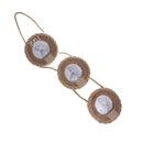 Three Hanging Rustic Wooden Hemp Rope Photo Picture Frame Shabby Chic Decor