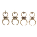 Vintage Cool Punk Style Antique Gold Half Moon Shape Ear Stud Earrings for Women