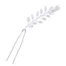 Bridal Hair Accessories White Leaf Barrette Hair Hoop Clip Hairpin Jewelry