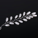 Bridal Hair Accessories White Leaf Barrette Hair Hoop Clip Hairpin Jewelry