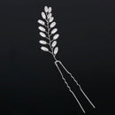 Bridal Hair Accessories White Leaf Barrette Hair Hoop Clip Hairpin Jewelry