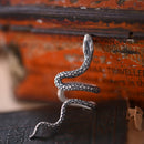 Single 925 Silver Garter Snake Cuff Ear Clip Punk Gothic Unisex Jewelry