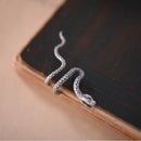 Single 925 Silver Garter Snake Cuff Ear Clip Punk Gothic Unisex Jewelry