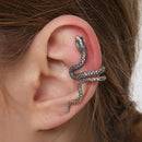 Single 925 Silver Garter Snake Cuff Ear Clip Punk Gothic Unisex Jewelry