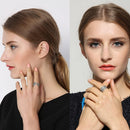 Cool Retro Sterling Silver FEATHER Ring Punk Rocker Finger Wrap Accessories