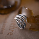 Cool Sterling Silver Dragon Claw Long Ring Punk Rock Finger Wrap Accessory