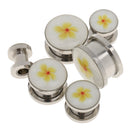 6 Pairs Ear Septum Tunnel Plugs Ears Expander Set Ear Stretchers Stainless Steel Screw Punk