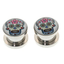 1Pair Skull Ear Tunnel Plug Expander Earrings Stretcher Fashion Body Jewelry 8mm
