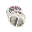 1Pair Skull Ear Tunnel Plug Expander Earrings Stretcher Fashion Jewelry 22mm