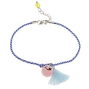 Simple Rope Smiling face Bead Tassel Ankle Bracelet Barefoot Sandal Anklet
