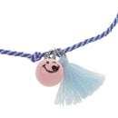Simple Rope Smiling face Bead Tassel Ankle Bracelet Barefoot Sandal Anklet