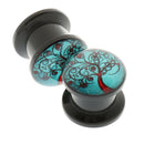 Pack of 12 Tree of Life Ear Tunnel Plugs Expander Stretcher Body Jewelry 6-16mm