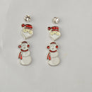 3 Pairs of Earrings Christmas Gift Santa Snowman Stud Earrings Earrings Set