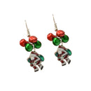 Christmas Party Ornaments Gifts Drop Dangle Ear Stud Earrings Santa Bell Earrings