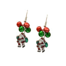 Christmas Party Ornaments Gifts Drop Dangle Ear Stud Earrings Santa Bell Earrings