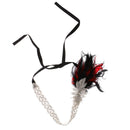 Vintage 1920s Gatsby Style Crystal Headband Black Feather Flapper Wedding Headpiece