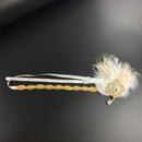 Retro 1920s Gatsby Crystal Headband Feather Flapper Wedding Headpiece Gold
