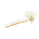 Retro 1920s Gatsby Crystal Headband Feather Flapper Wedding Headpiece Gold