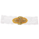 Crystal Rhinestone White Lace Headband for Wedding Bridal Baby Girls Hair Accessories Hair Jewelry