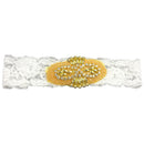 Crystal Rhinestone White Lace Headband for Wedding Bridal Baby Girls Hair Accessories Hair Jewelry