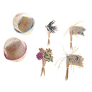 Cute Floral Flag Cake Topper & Cupcake Wrapper Set Xmas Wedding Decor Pack of 24pcs