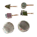 24 sets Christmas Theme Cake Toppers and Cupcake Wrappers Party Favors