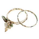Fashion Vintage Bowknot Bow Faux Pearl Green Cloth Multilayer Bracelet