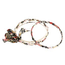 Fashion Vintage Bowknot Bow Faux Pearl Black Cloth Multilayer Bracelet