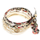 Fashion Vintage Bowknot Bow Faux Pearl Black Cloth Multilayer Bracelet
