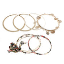 Fashion Vintage Bowknot Bow Faux Pearl Black Cloth Multilayer Bracelet