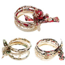 Fashion Vintage Bowknot Bow Faux Pearl Black Cloth Multilayer Bracelet
