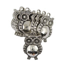 23x35mm Large tibetan Silver Owl Bird Charms Pendants for DIY Jewelry Pack of 10Pcs