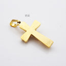 Stainless Steel Gold Cross Jesus Crucifix Pendant Necklace For Men Women