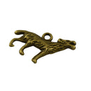 Retro Steampunk 3D Howling Wolf Charms Pendants Jewelry DIY Bronze Pack of 30Pcs