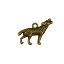 Retro Steampunk 3D Howling Wolf Charms Pendants Jewelry DIY Bronze Pack of 30Pcs