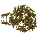 Retro Steampunk 3D Howling Wolf Charms Pendants Jewelry DIY Bronze Pack of 30Pcs