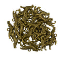 Retro Steampunk 3D Howling Wolf Charms Pendants Jewelry DIY Bronze Pack of 30Pcs