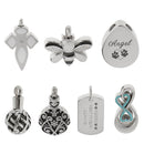 Waterdrop Angel Pet Paw Engraved Cremation Urn Pendant Ash Holder Keepsake Gift